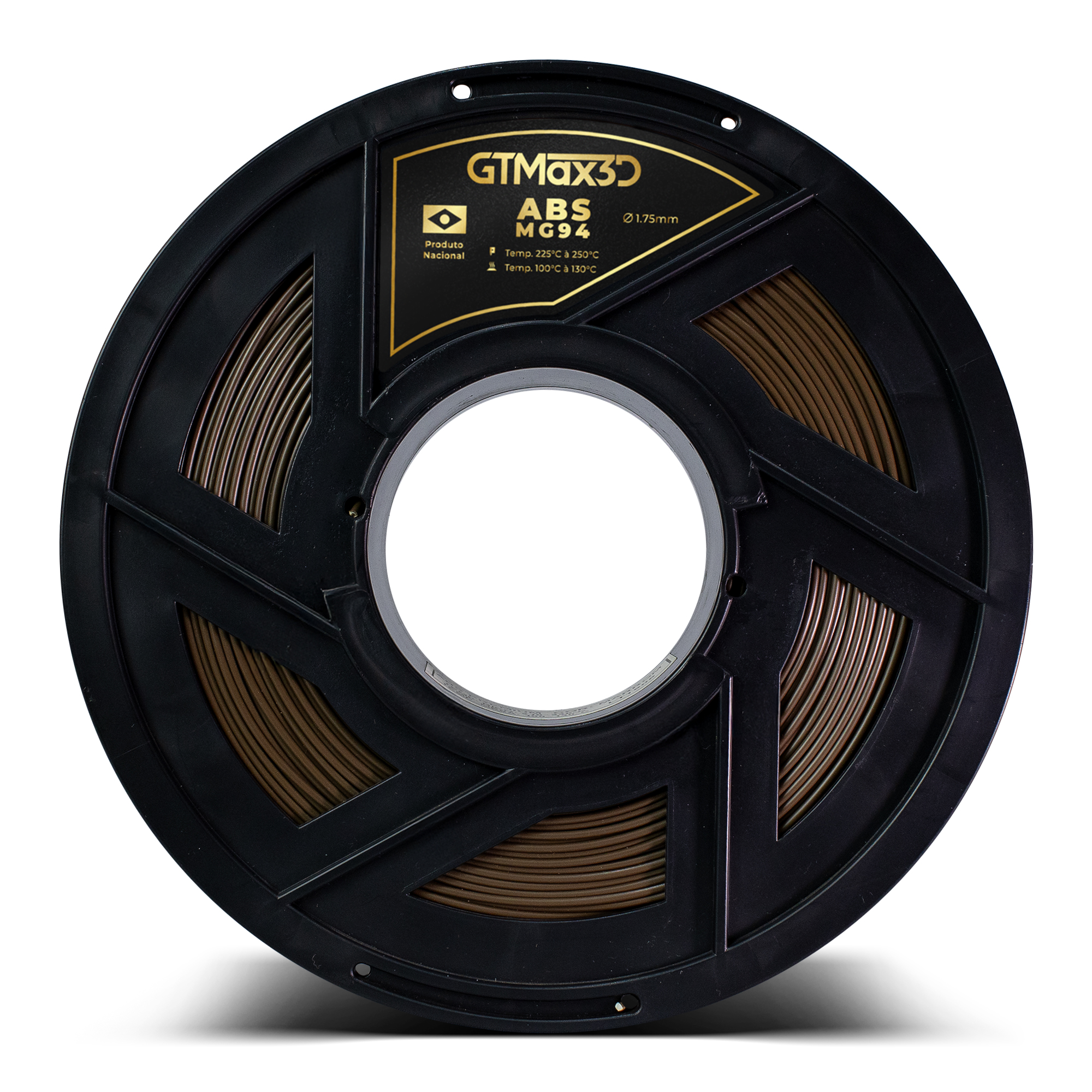 Foto de Filamento ABS- Marrom - Premium MG94 - GTMax 3D - 1.75mm - 1KG