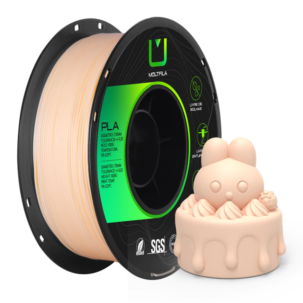 Foto de Filamento – PLA Matte – Bege Nude – Multfila – 1kg