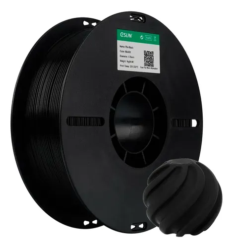 Foto de Filamento PLA Basic - Preto - 1,75mm - 1Kg - eSun