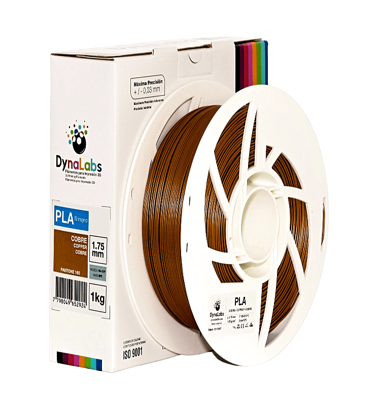 Foto de Filamento PLA Ingeo – Cobre – Dynalabs – 1.75mm – 1kg