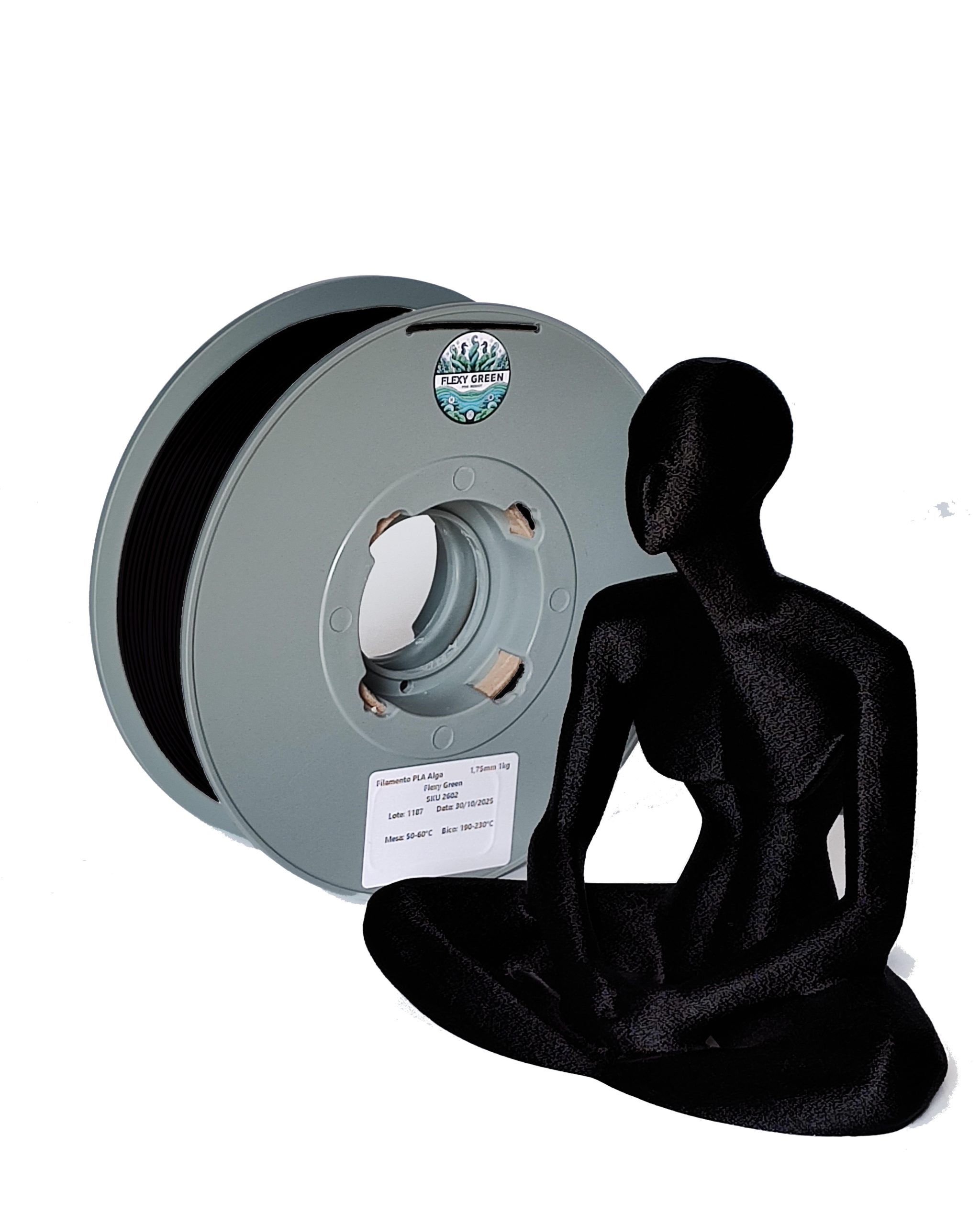 Foto de Filamento – PLA – Preto – Flexy Green