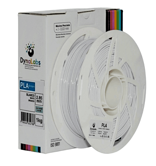 Foto de Filamento PLA – Dynalabs – 2.85mm – 1kg – Branco