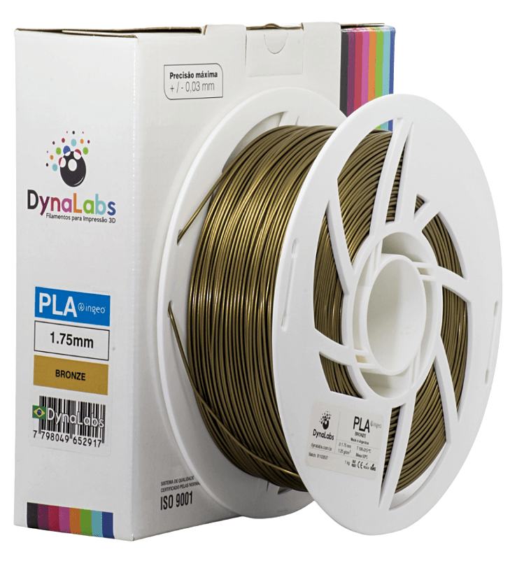 Foto de Filamento PLA Ingeo – Bronze – Dynalabs – 1.75mm – 1kg