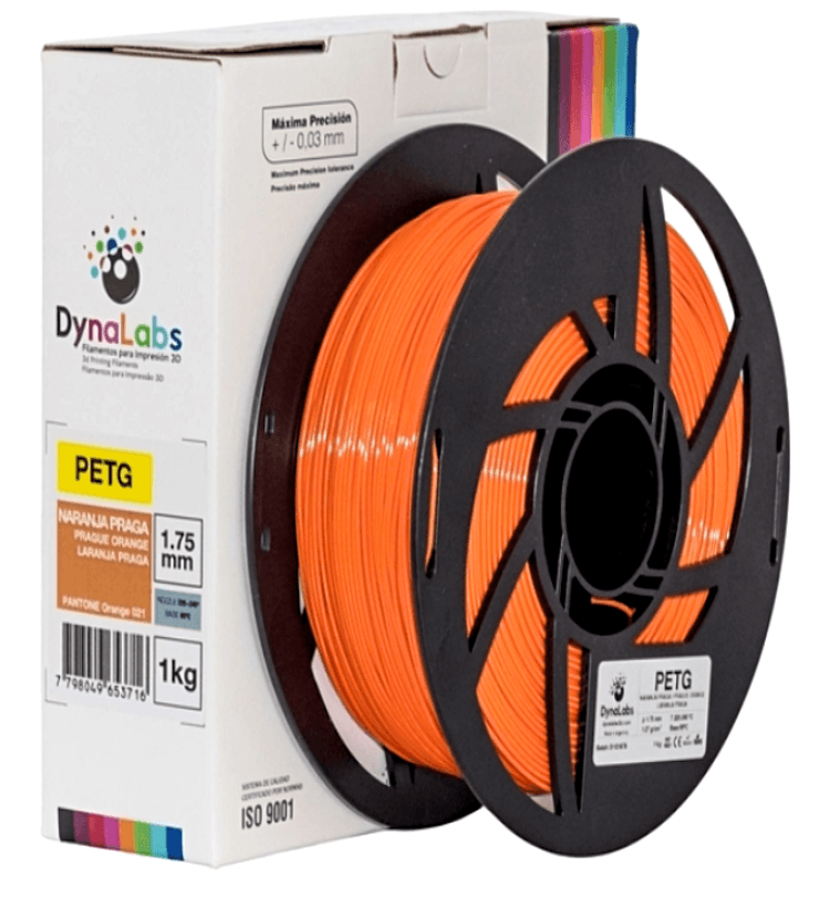 Foto de Filamento PETG - Laranja Praga - Dynalabs - 1.75mm - 1kg
