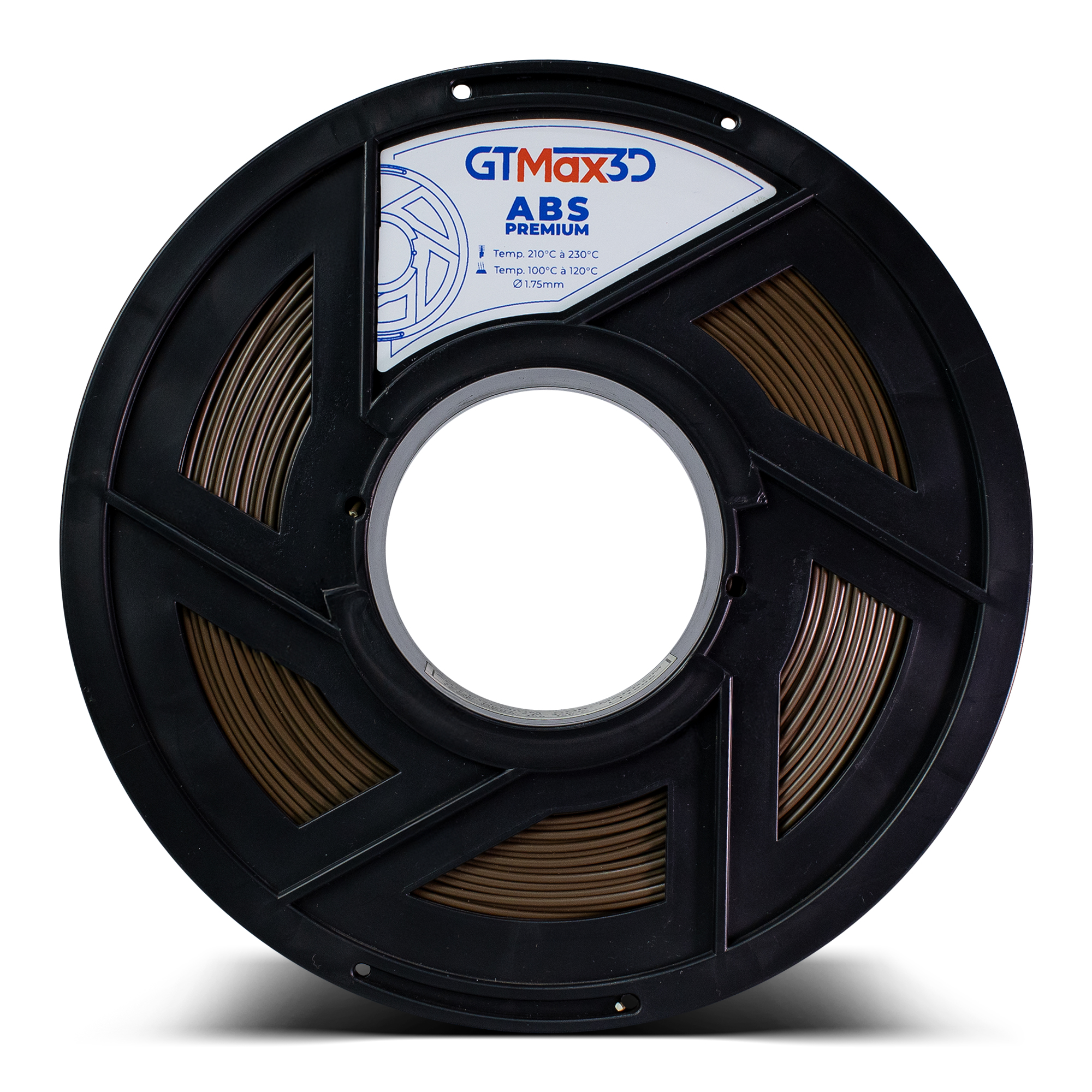 Foto de Filamento ABS – Marrom – Premium – GTMax 3D – 1KG