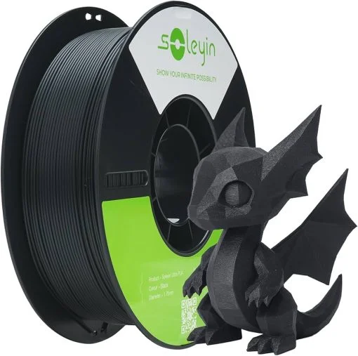 Foto de Filamento – Ultra Pla – Preto – Soleyin – 1.75mm – 1Kg