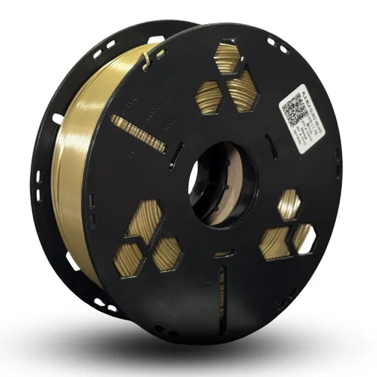 Foto de Filamento – PLA – Silk – Ouro Velho – Tríade – 1kg
