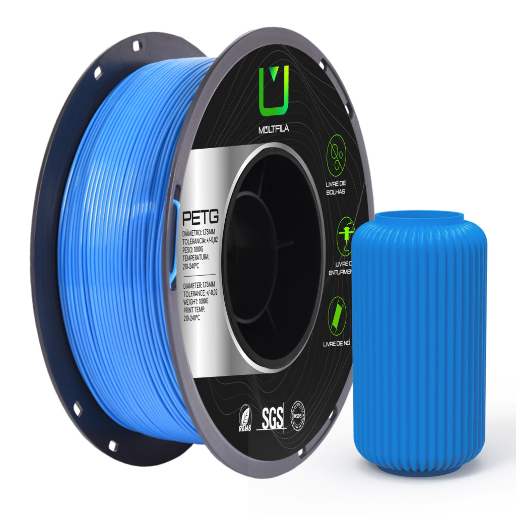 Foto de Filamento – Petg – Azul – Multfila – 1kg