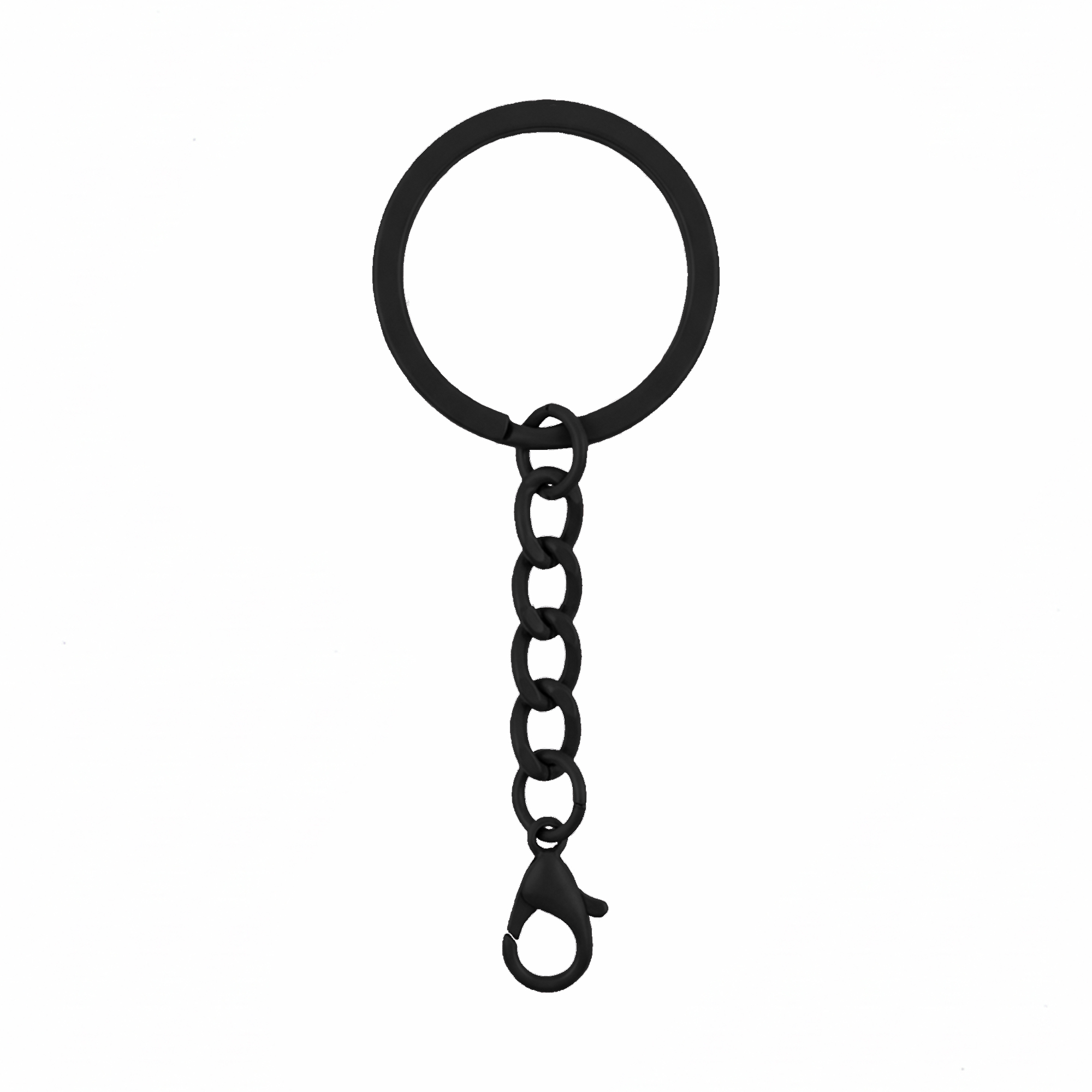 Foto de Kit 100 Chaveiro Gancho Argola Simples Preto