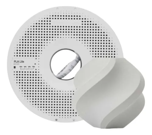 Foto de Filamento – PLA Lite – Cinza Claro – 1.75mm – 1kg – Bambu Lab