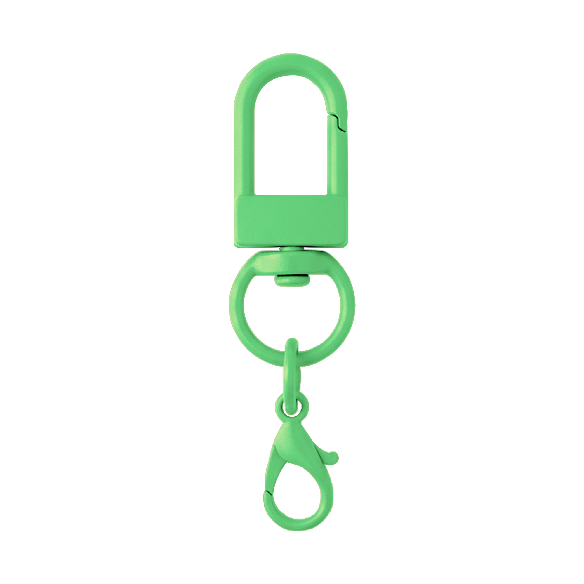 Foto de Kit 100 Chaveiro Gancho Duplo Giratório  Verde