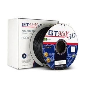 Foto de Filamento ABS- Preto Extra Brilho - Premium MG94 - GTMax 3D - 1.75mm - 1KG