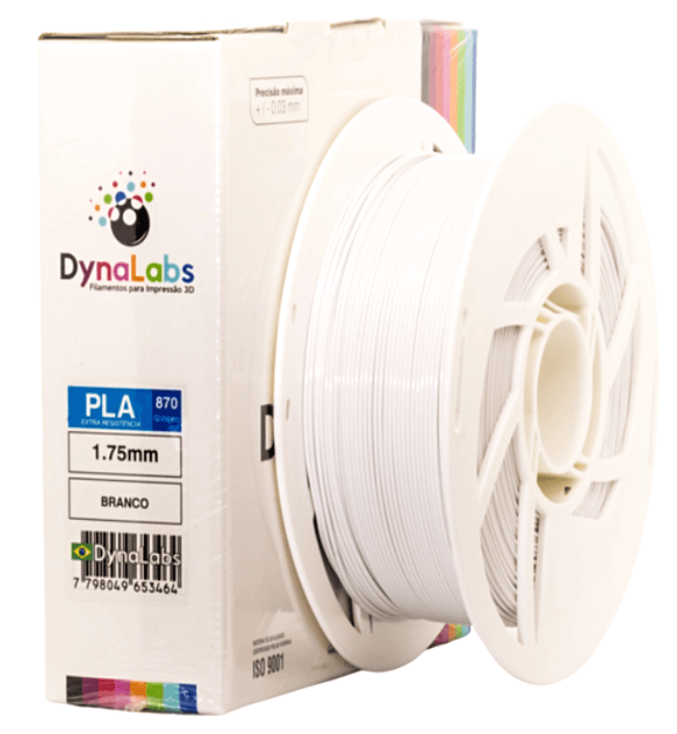 Foto de Filamento PLA 870 Alta Resistência - Branco - DynaLabs - 1.75mm - 1kg
