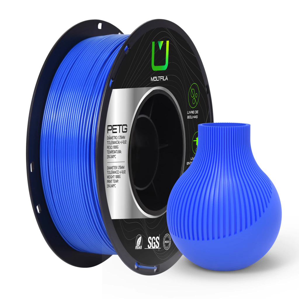 Foto de Filamento – Petg – Azul Royal– Multfila – 1kg