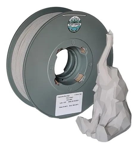 Foto de Filamento PLA -  Cinza Claro -  1,75MM 1KG  -  FLEXY GREEN