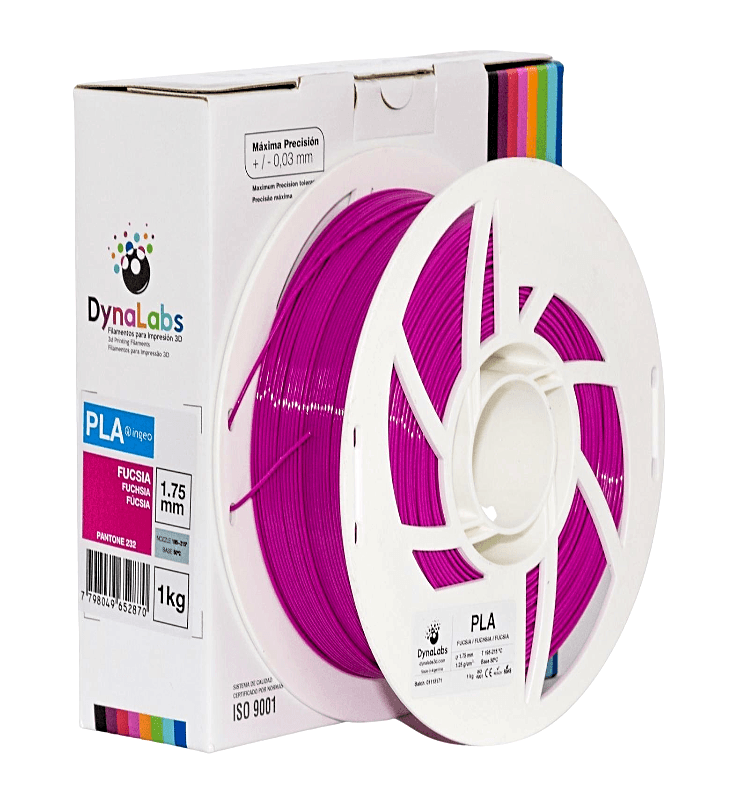 Foto de Filamento PLA Ingeo – Fúcsia – Dynalabs – 1.75mm – 1kg