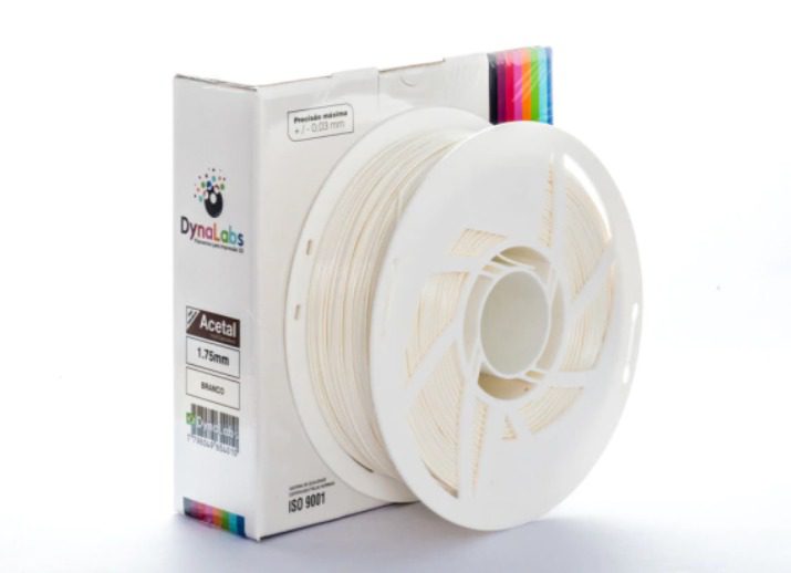 Foto de Filamento - Acetal - Branco - Dynalabs - 1.75mm - 1kg