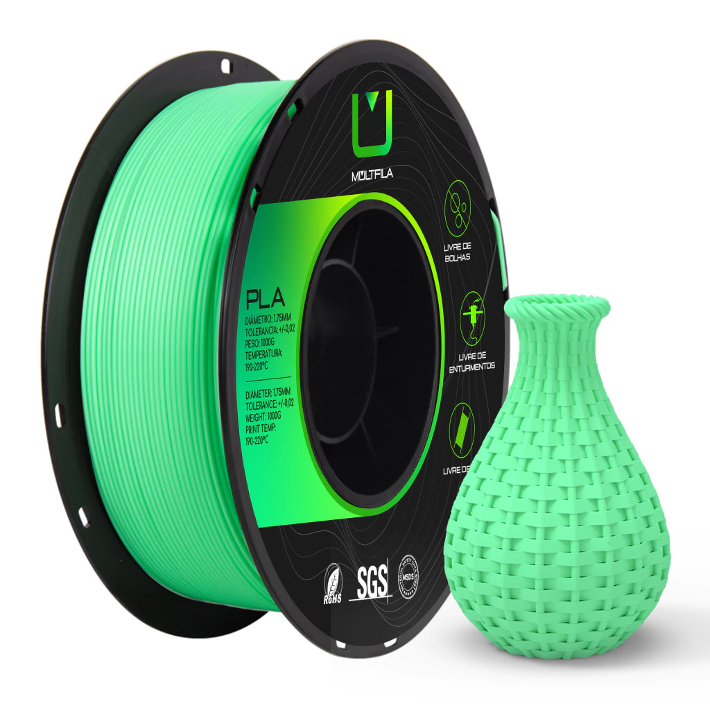 Foto de Filamento – PLA –Verde Menta – Multfila – 1kg