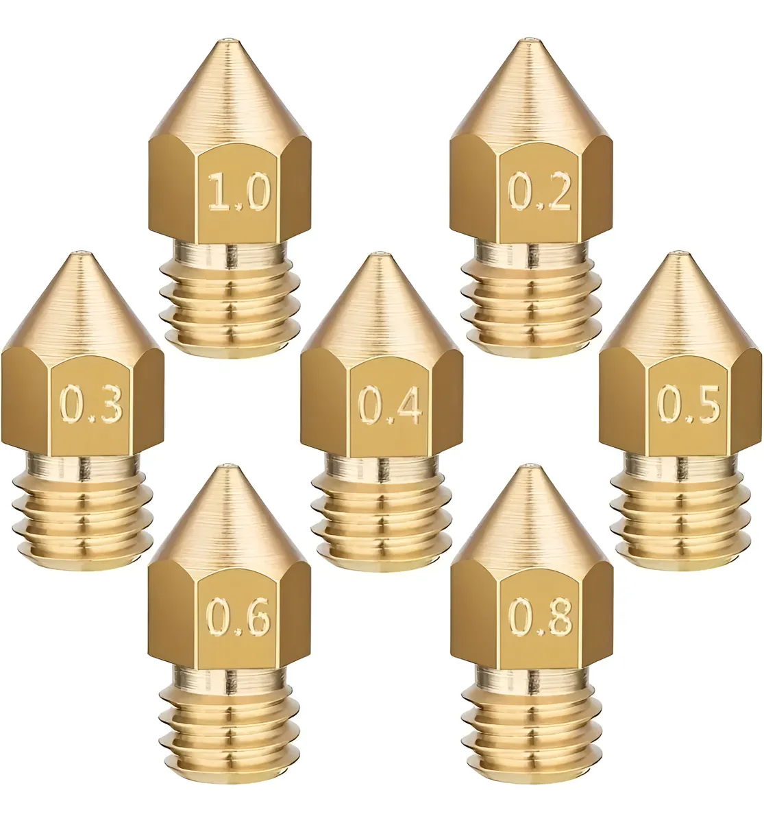 Foto de Bico – Nozzle – 1.75mm – 1.0mm – Mk7 Mk8 Hotend para Impressora 3D