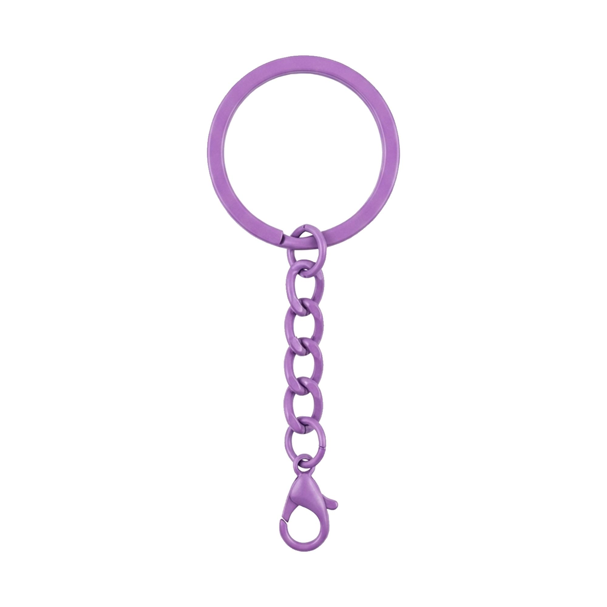 Foto de Kit 100 Chaveiro Gancho Argola Simples Roxo
