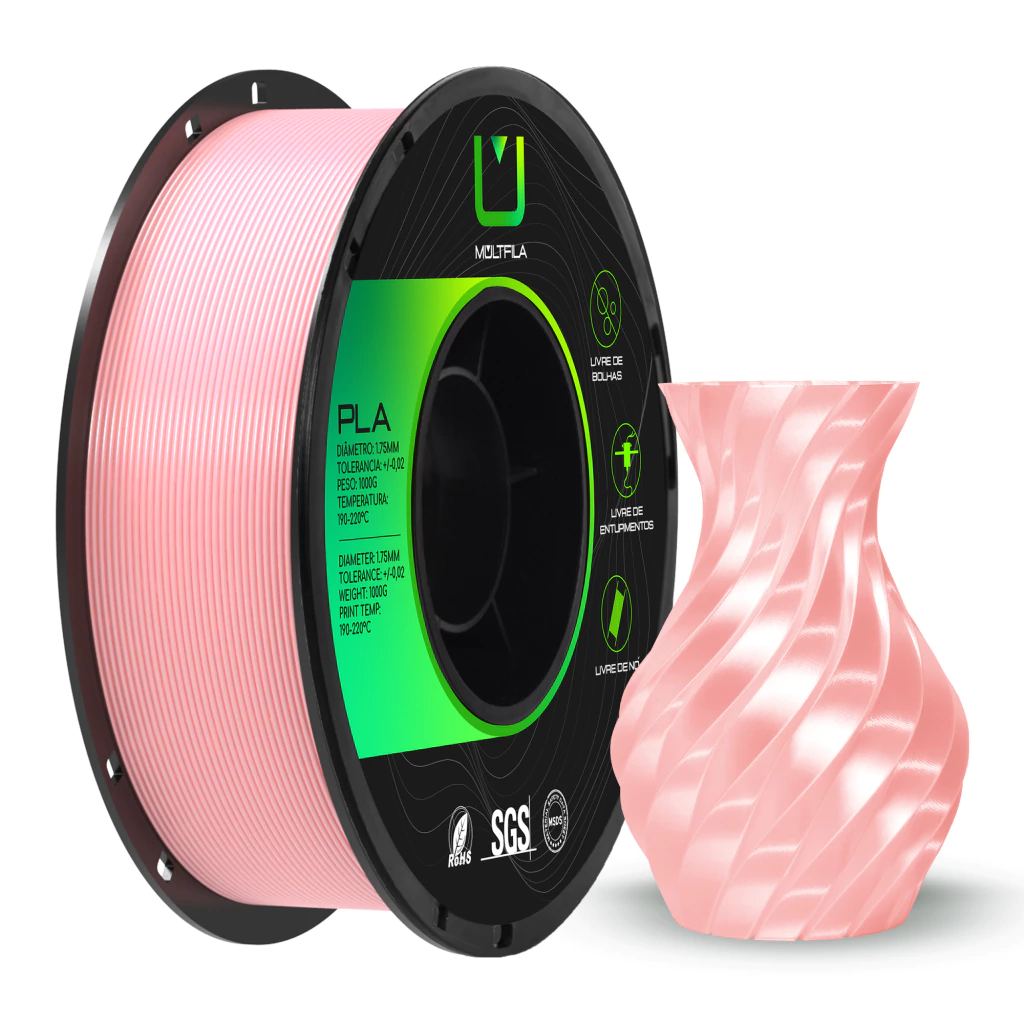 Foto de Filamento – PLA – Silk – Rosé – Multfila – 1kg
