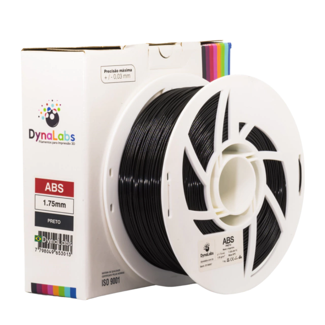 Foto de Filamento ABS - Preto - DynaLabs - 1.75mm - 1kg