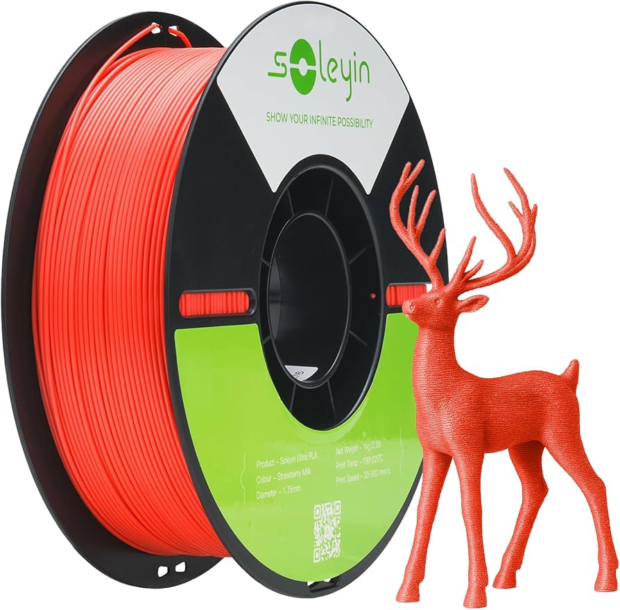 Foto de Filamento - Ultra Pla - Creme de Morango - Soleyin - 1.75mm - 1Kg