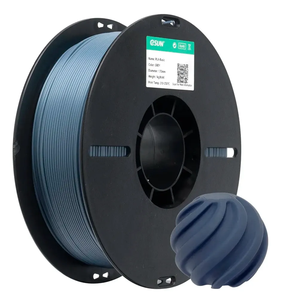 Foto de Filamento  PLA Basic - Cinza - 1,75mm - 1Kg  - eSun