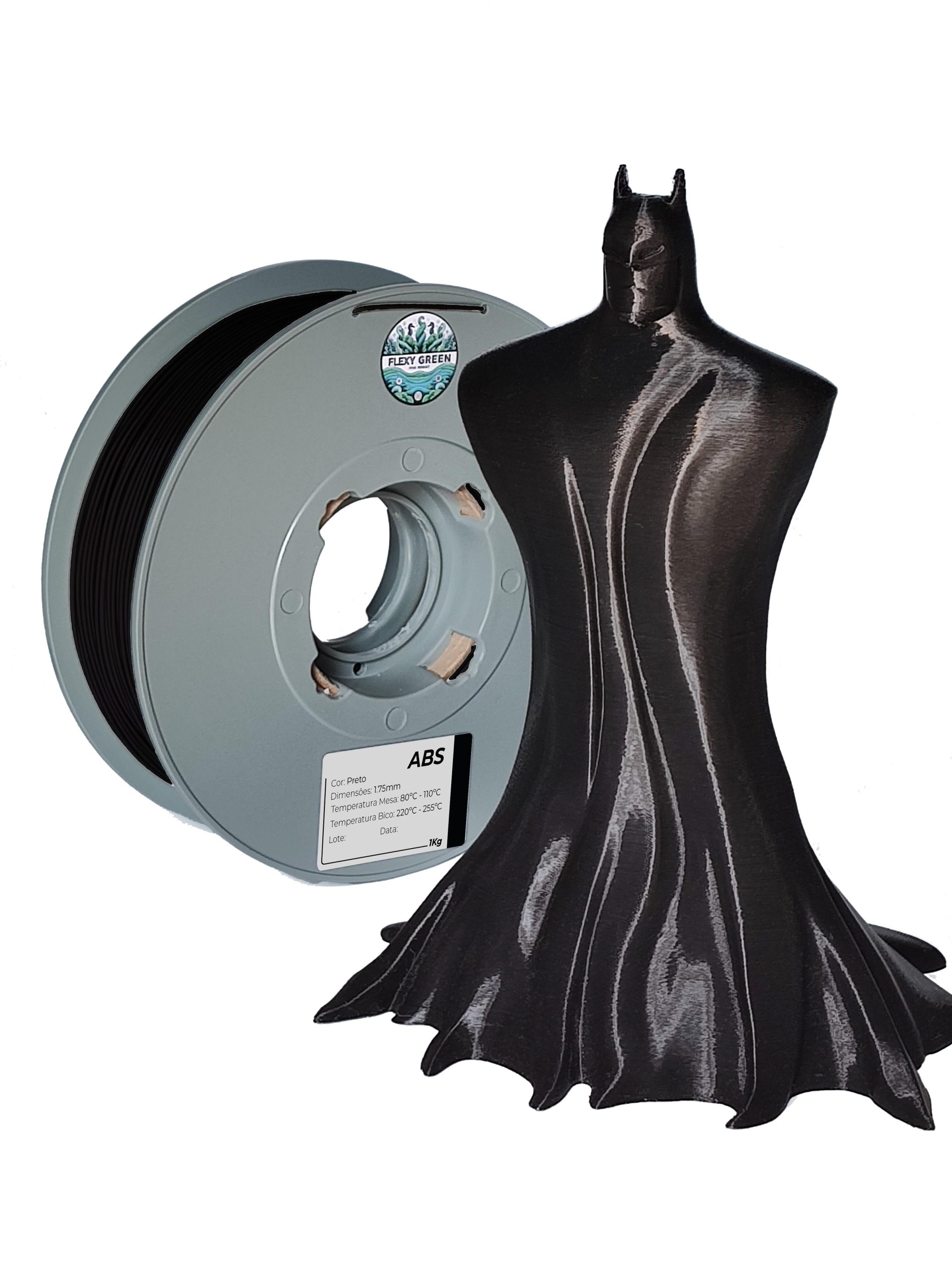 Foto de Filamento – ABS – Preto – Flexy Green
