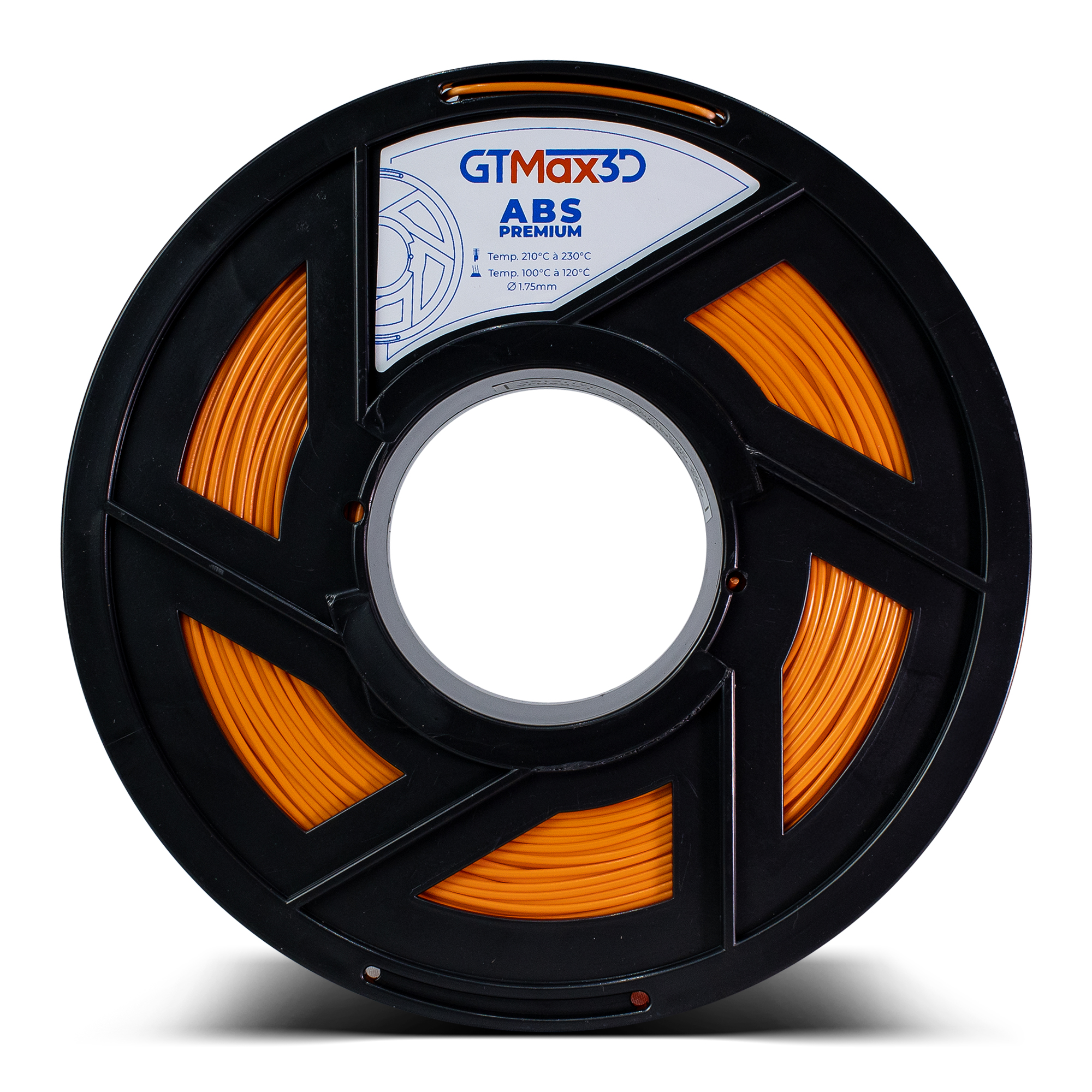 Foto de Filamento ABS – Laranja – Premium – GTMax 3D – 1KG
