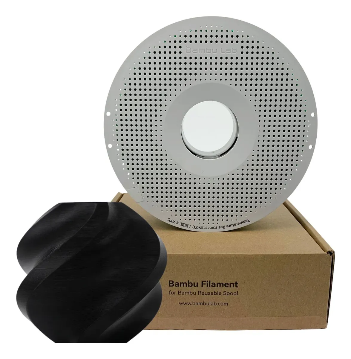 Foto de Filamento – PLA Basic – Preto – 1.75mm – Bambu Lab