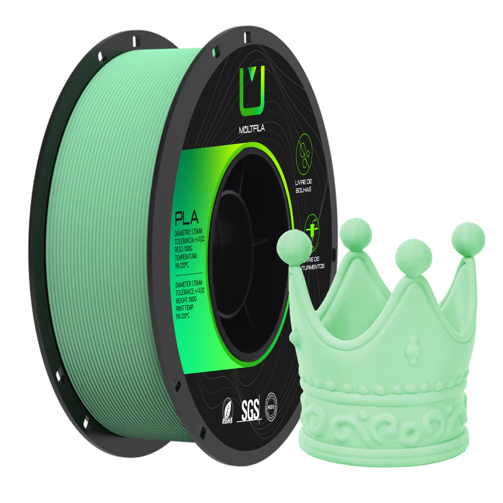 Foto de Filamento – PLA – Matte Verde Menta – Multfila – 1kg