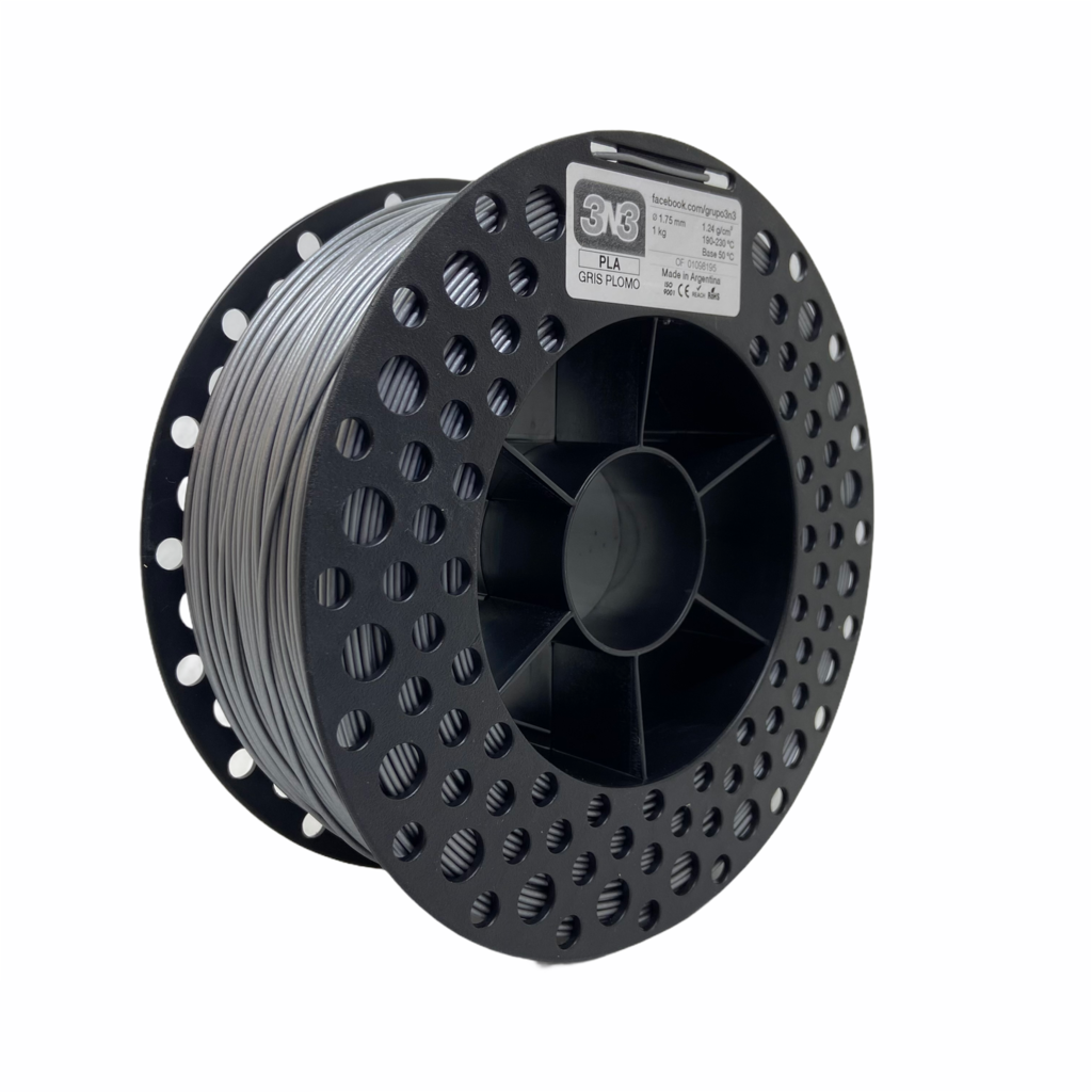 Foto de Filamento PLA - Cinza Prata - 3N3 - 1.75mm - 1kg
