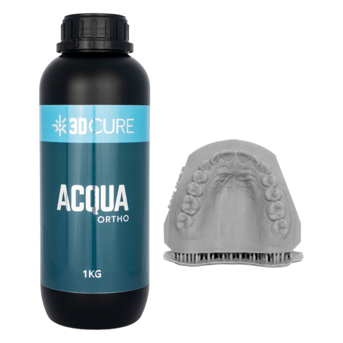 Foto de Resina Acqua Ortho - Cinza Claro - 1kg - 3D Cure