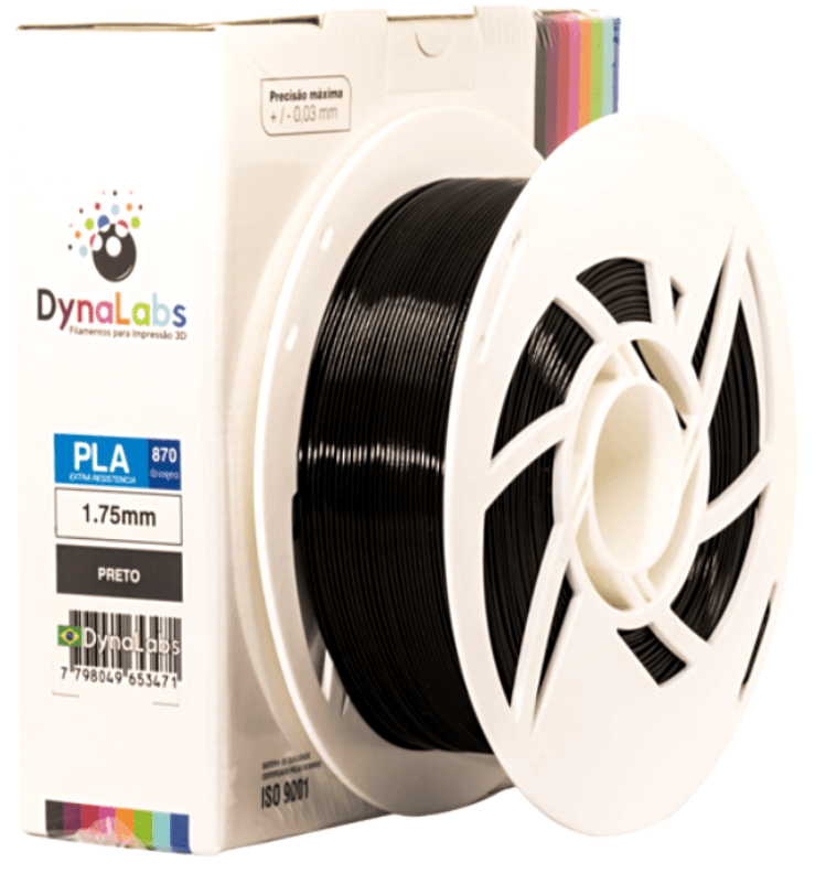 Foto de Filamento PLA 870 Alta Resistência - Preto - DynaLabs - 1.75mm - 1kg
