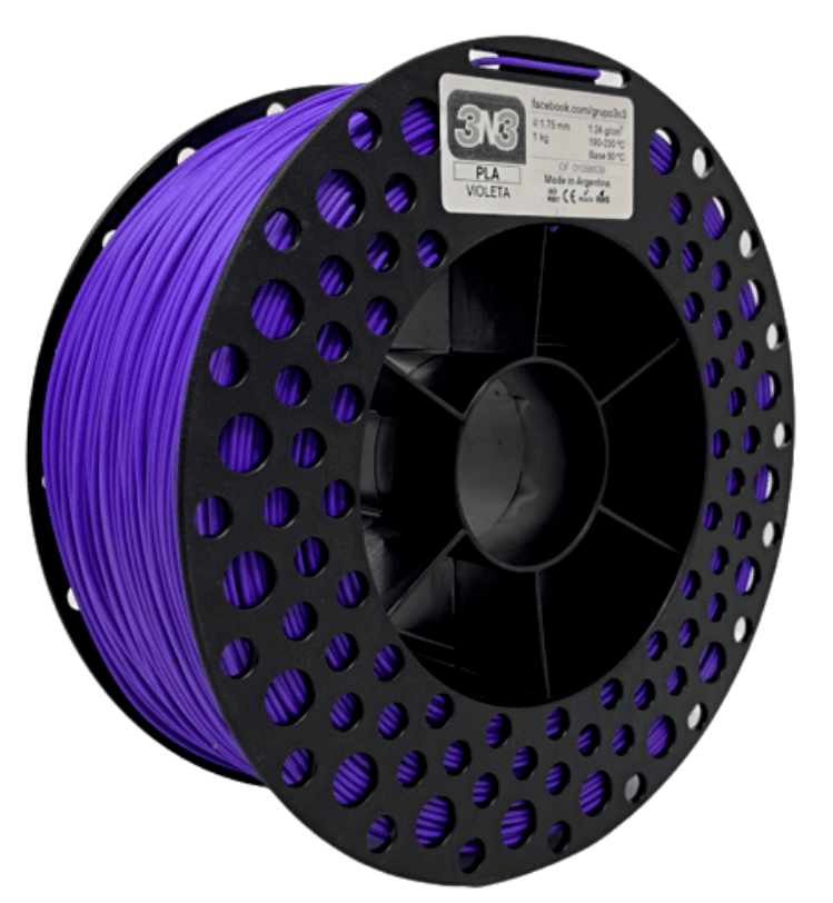 Foto de Filamento PLA – Roxo – 3N3 – 1.75mm – 1kg