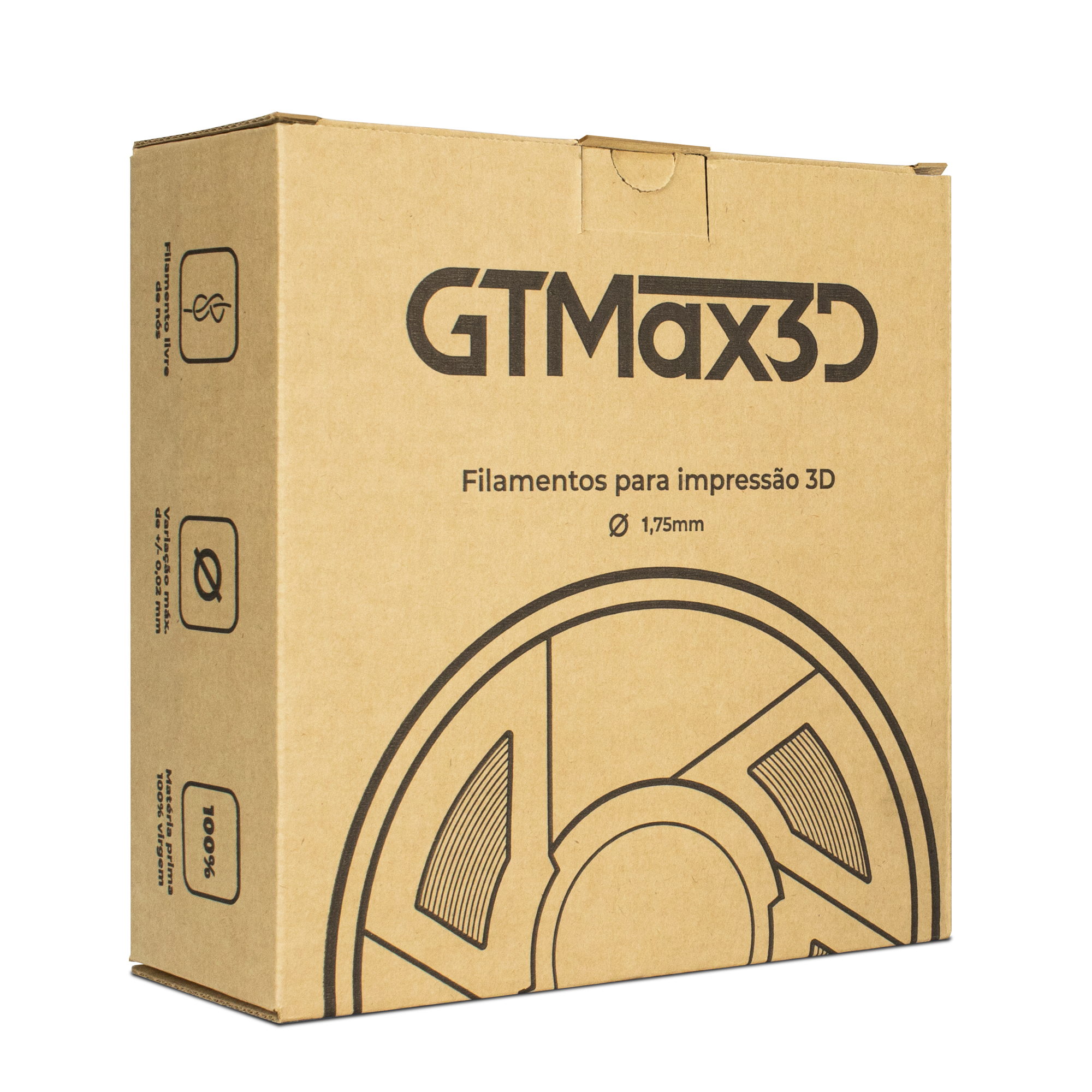 Foto de Filamento PLA Plus – Vermelho – GTMax 3D – 1.75mm – 1KG
