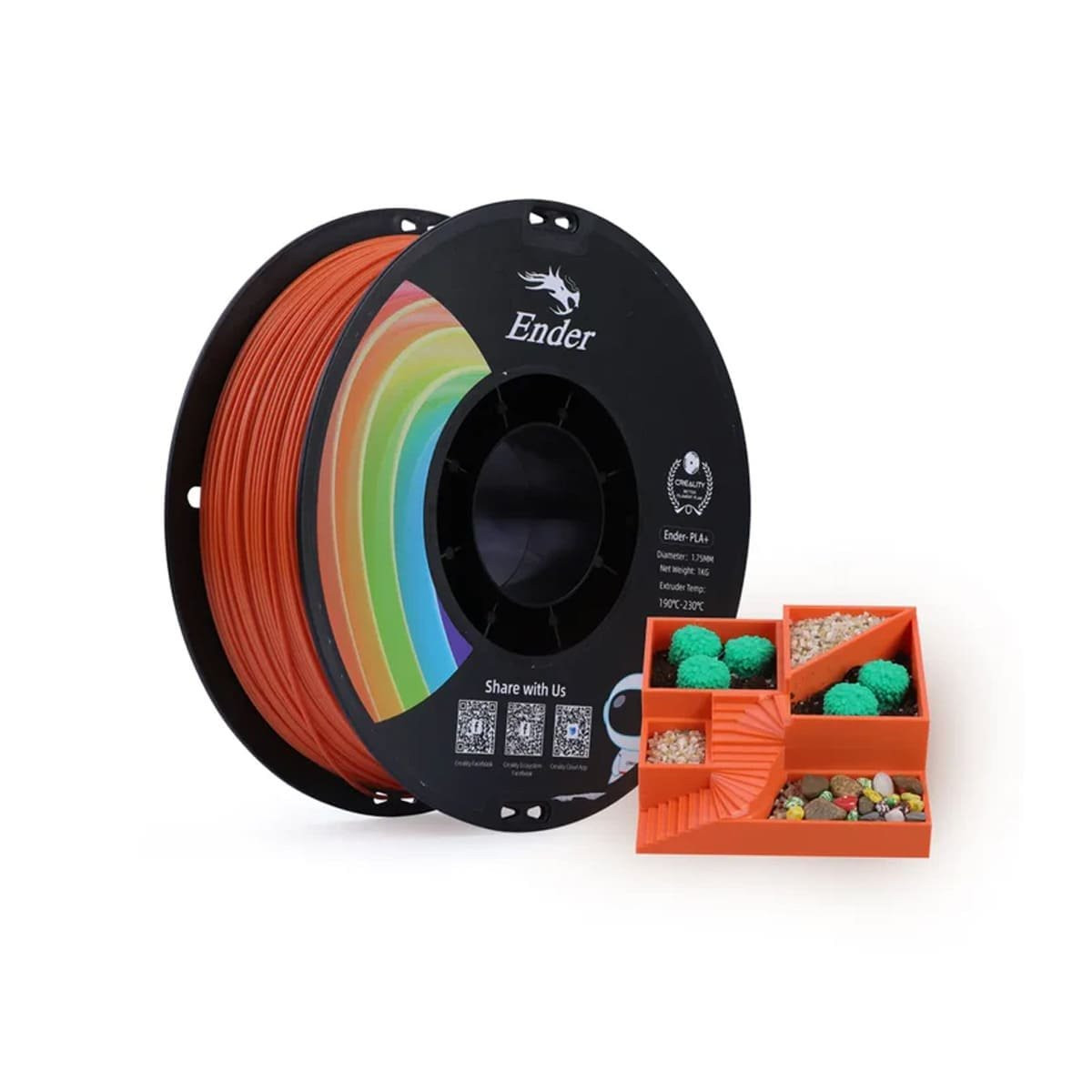 Foto de Filamento – Ender+ PLA – Laranja – 1kg – 1.75mm – Creality
