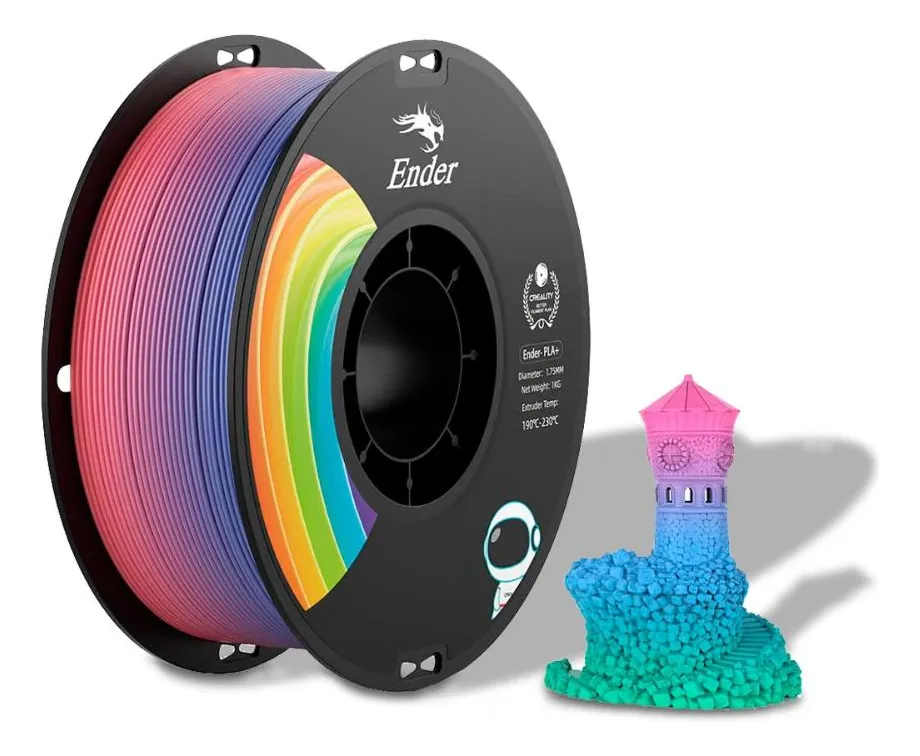 Foto de Filamento – Ender+ PLA – Multicor – 1kg – 1.75mm – Creality