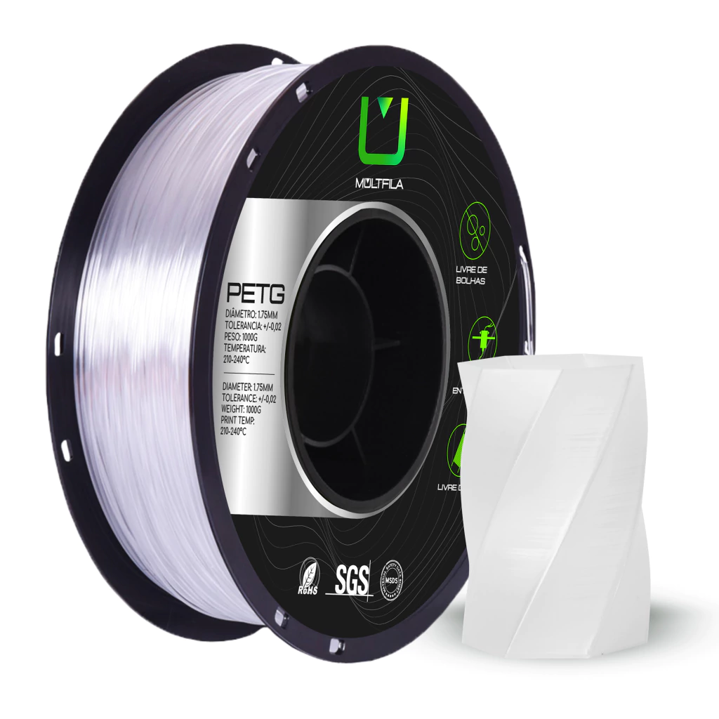Foto de Filamento - Petg - Transparente - Multfila - 1 kg