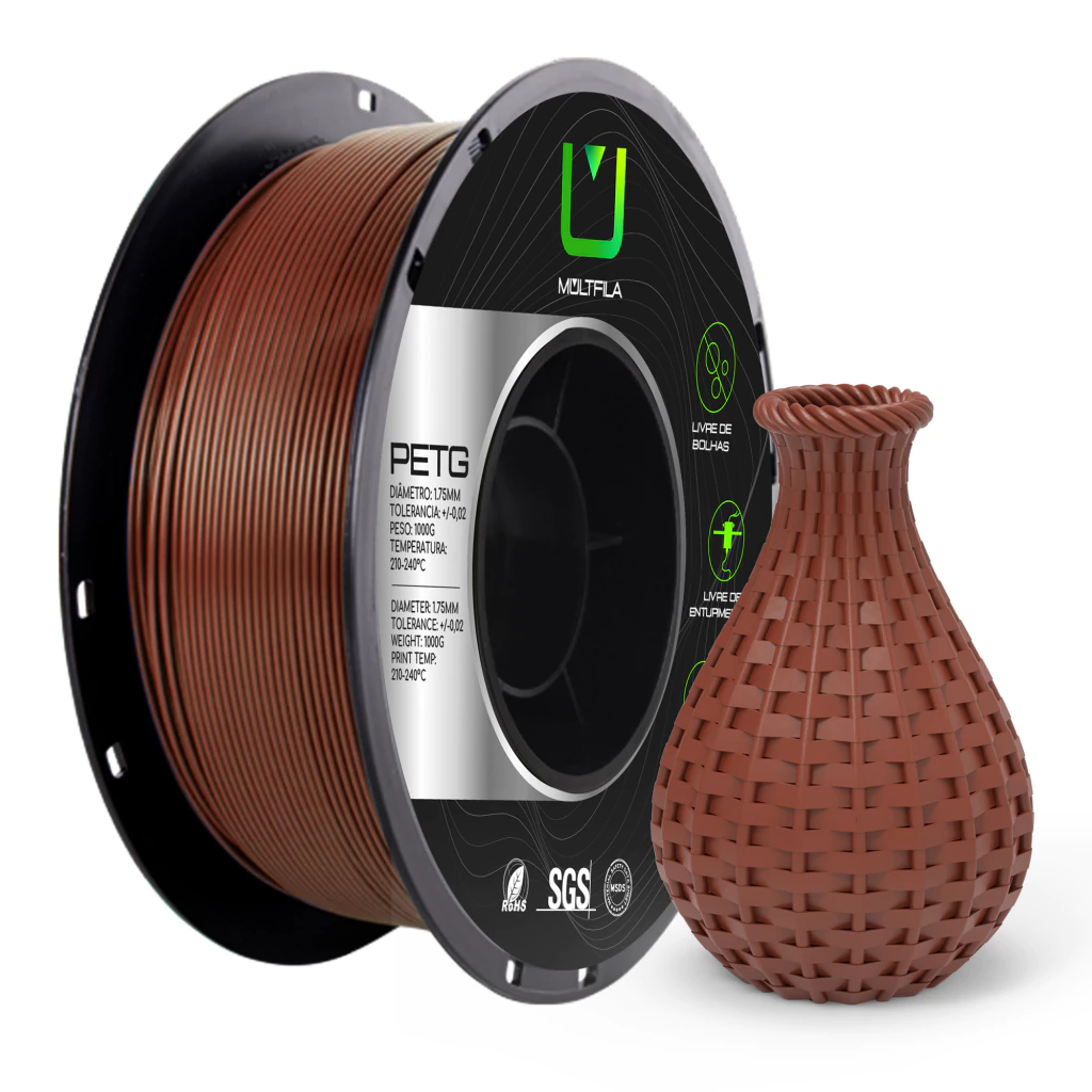 Foto de Filamento – Petg – Marrom Café – Multfila – 1kg