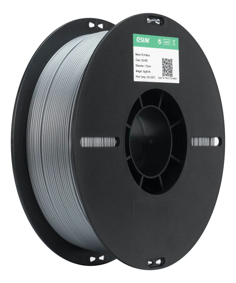 Foto de Filamento PLA Basic - Prata - 1,75mm - 1Kg - eSun