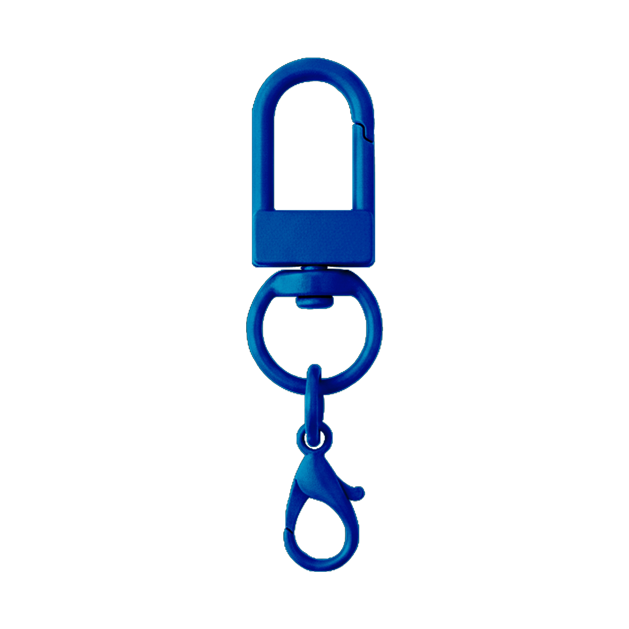 Foto de Kit 100 Chaveiro Gancho Duplo Azul Escuro Giratório