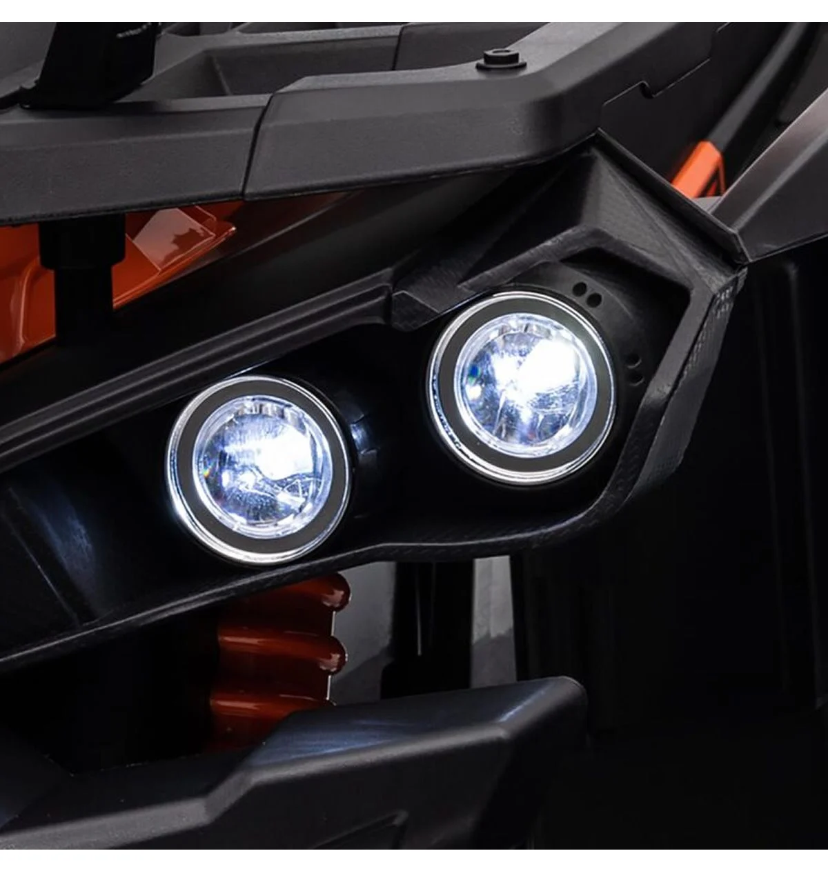QUADRICICLO UTV CAN AM ELETRICO 12V PRETO LARANJA - BANDEIRANTES - Imagem 1