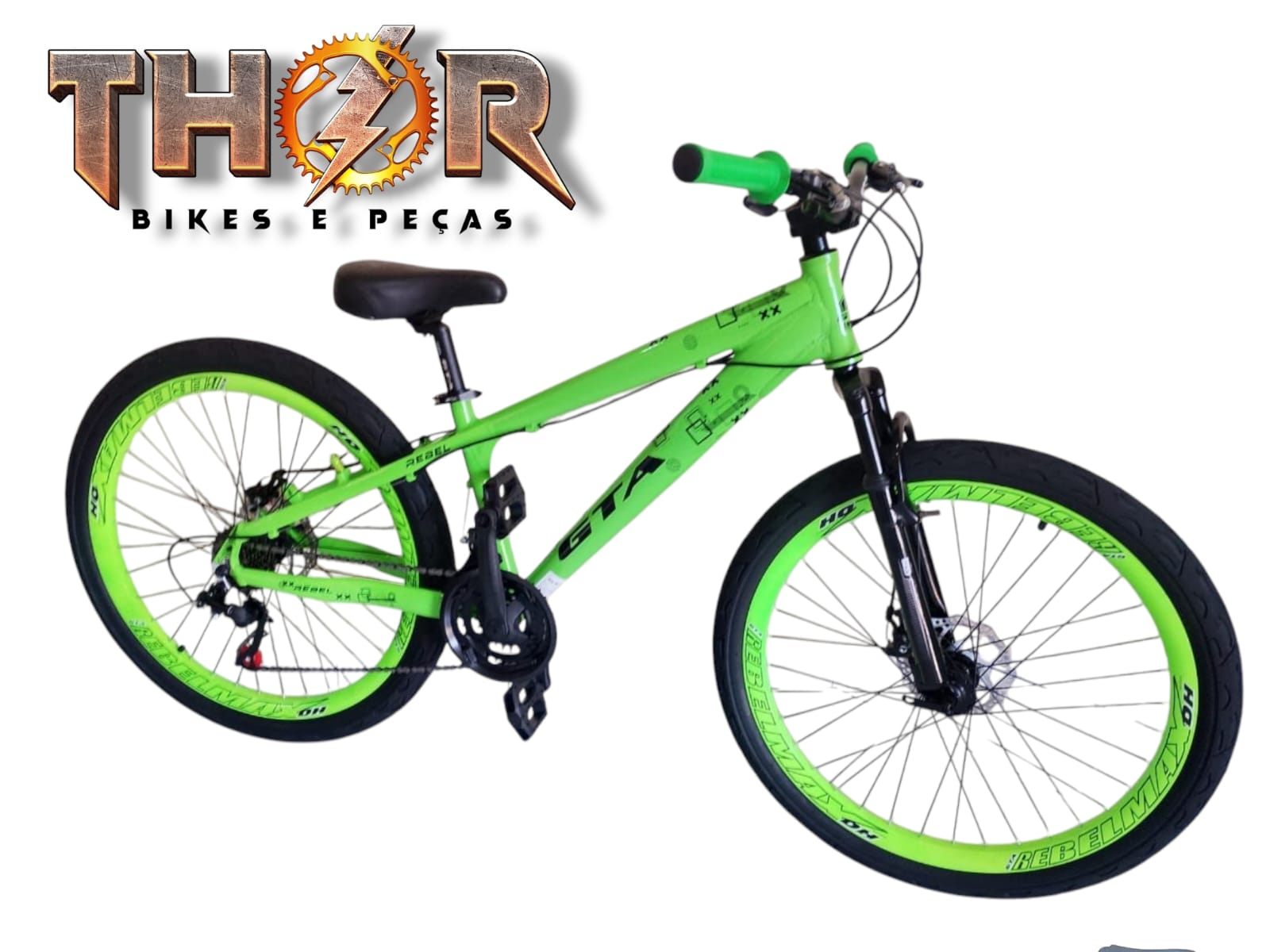 BICICLETA 26 REBEL C/ 21V FREIO DISCO - Imagem 4