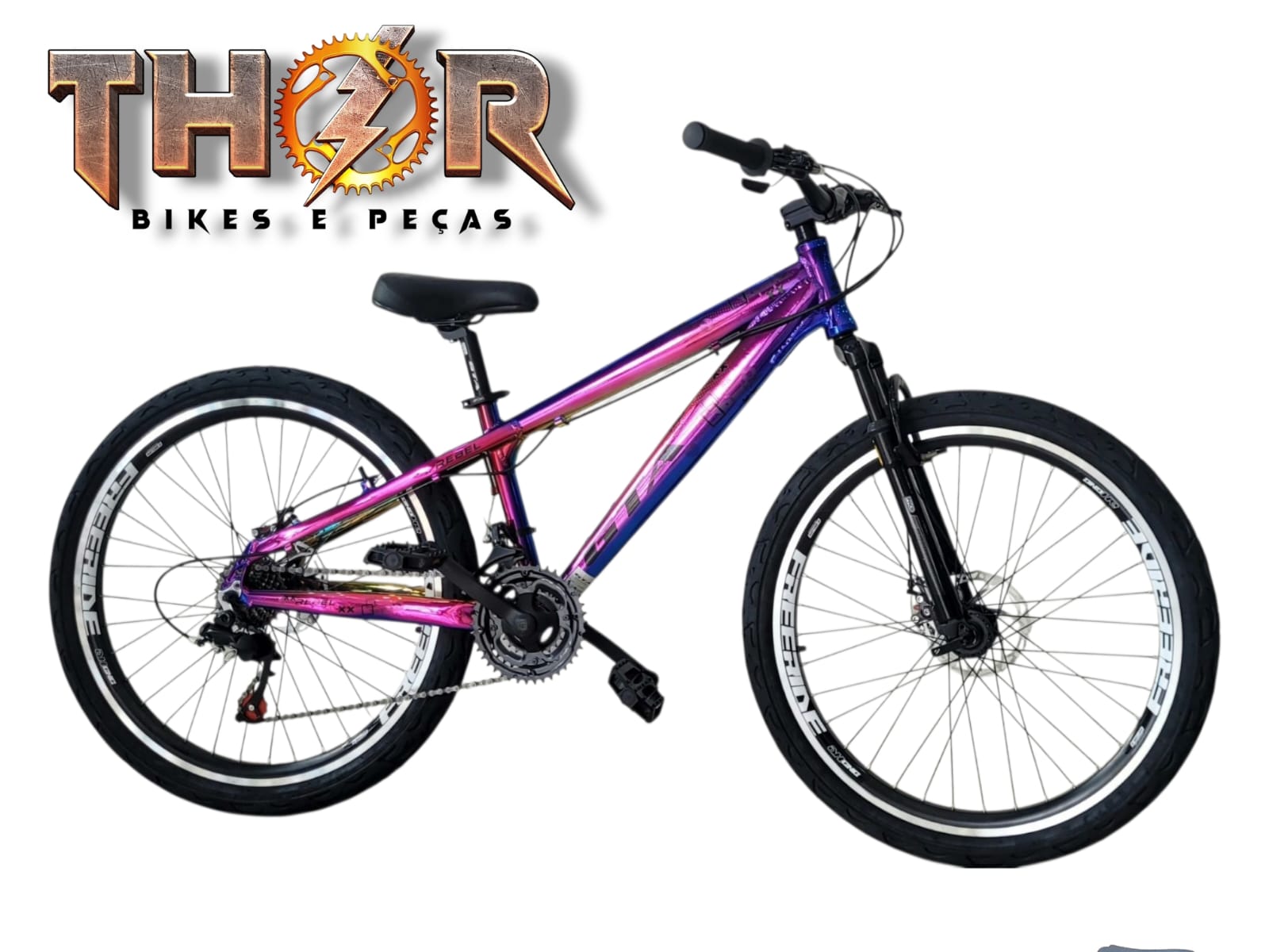 BICICLETA 26 REBEL CAMALEAO C/ 21V FREIO DISCO