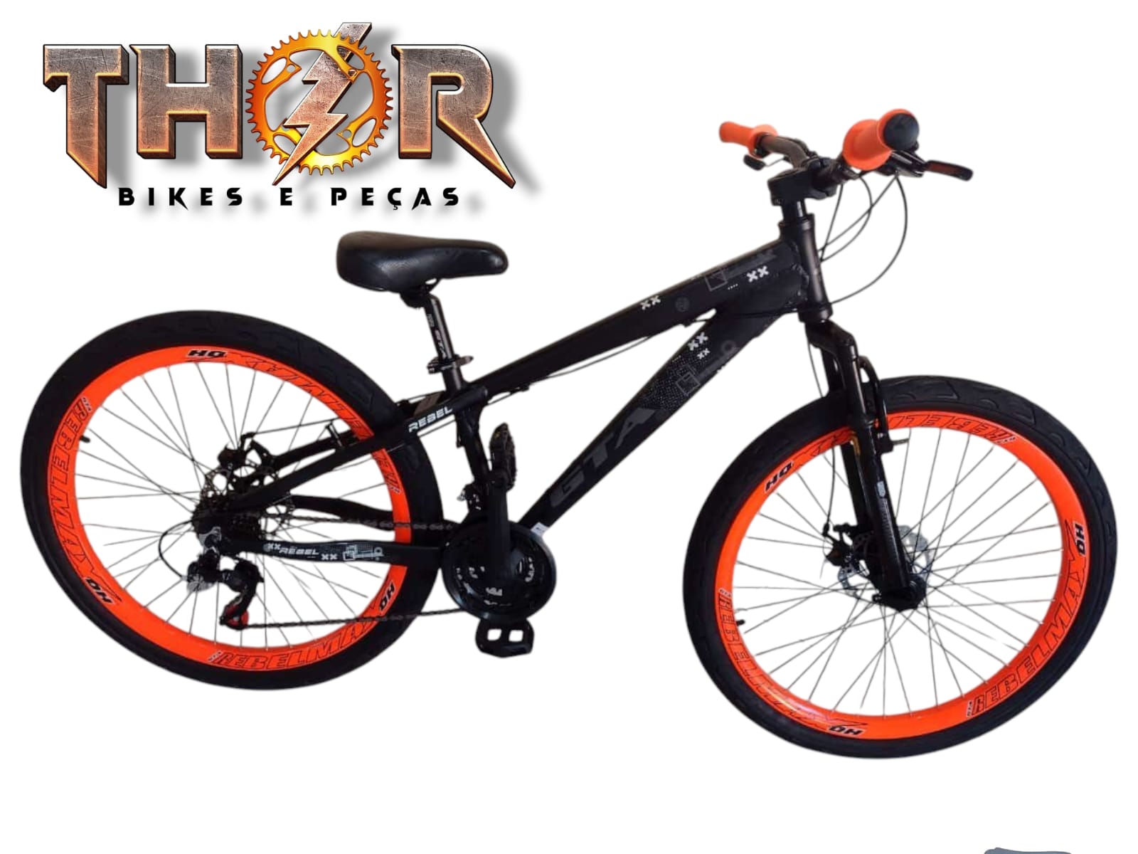 BICICLETA 26 REBEL C/ 21V FREIO DISCO - Imagem 2