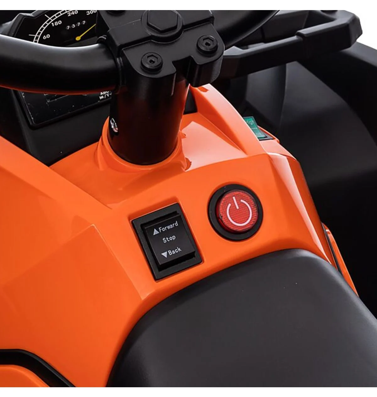 QUADRICICLO UTV CAN AM ELETRICO 12V PRETO LARANJA - BANDEIRANTES - Imagem 2