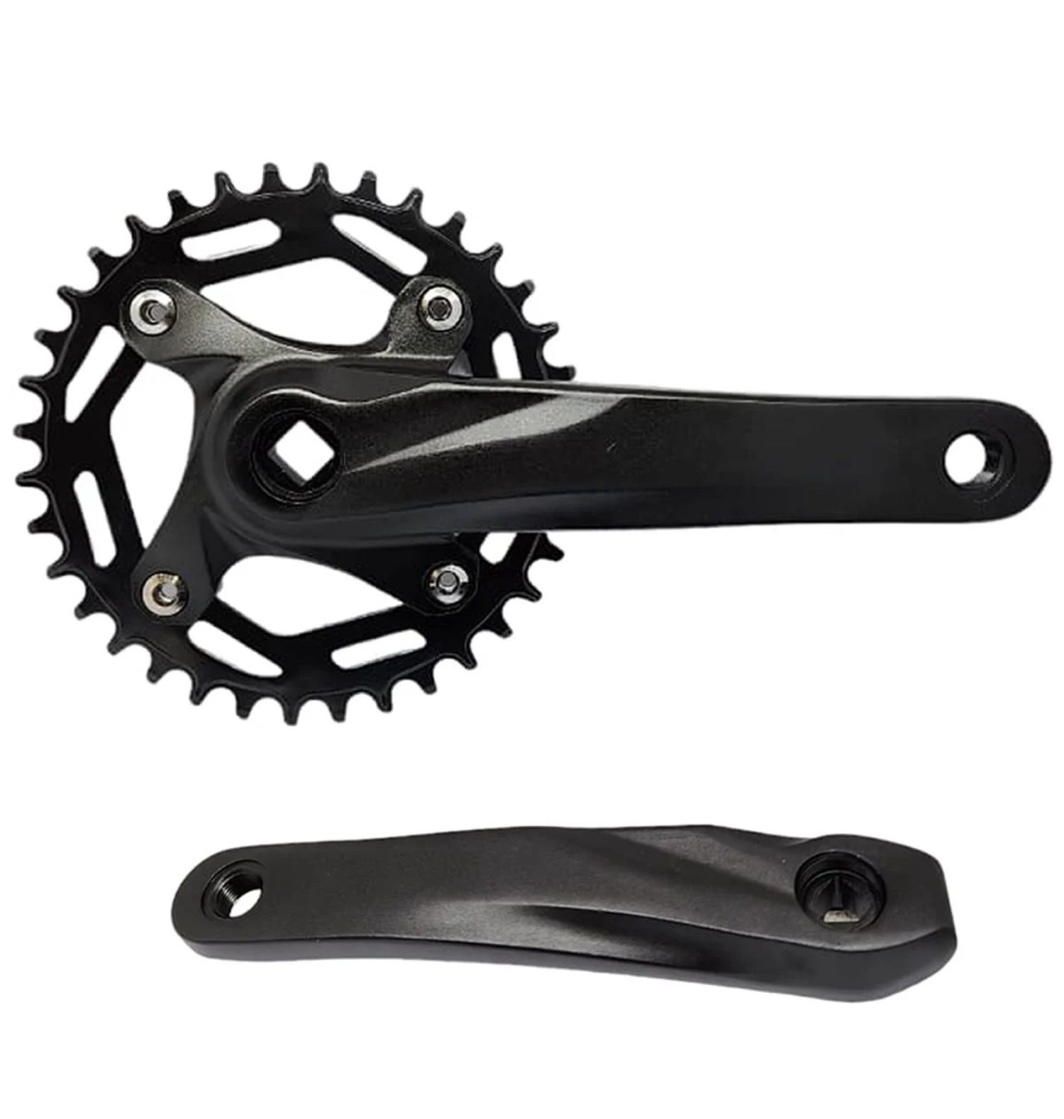 PEDIVELA ALUM 36 DTS SINGLE - P. QUADRADA 8/12V C/ 170MM