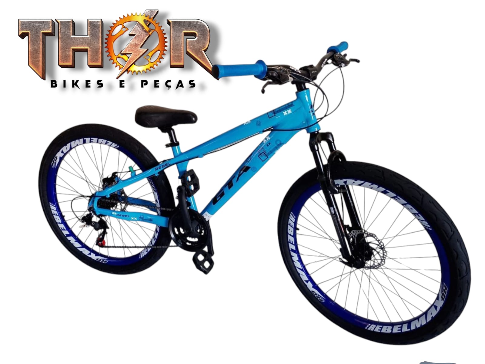 BICICLETA 26 REBEL C/ 21V FREIO DISCO